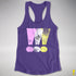 Twink Pride Grunge Exclamation Points Women's Racerback Tank - Purple